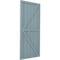 Ekena Millwork Americraft 6-Board Wood 2 Equal Panel Frmd Board-n-Batten Shutters w/Dbl Z-Bar, ARW102BF621X77SBH, PR ARW102BF621X77SBH - alternate 4